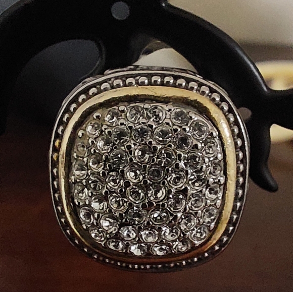 Elegant Pave Crystal Clip Earrings - Picture 2 of 5